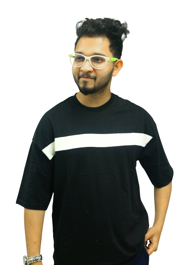 Mens Premium Dropshoulder T-Shirt – Black(Patta)